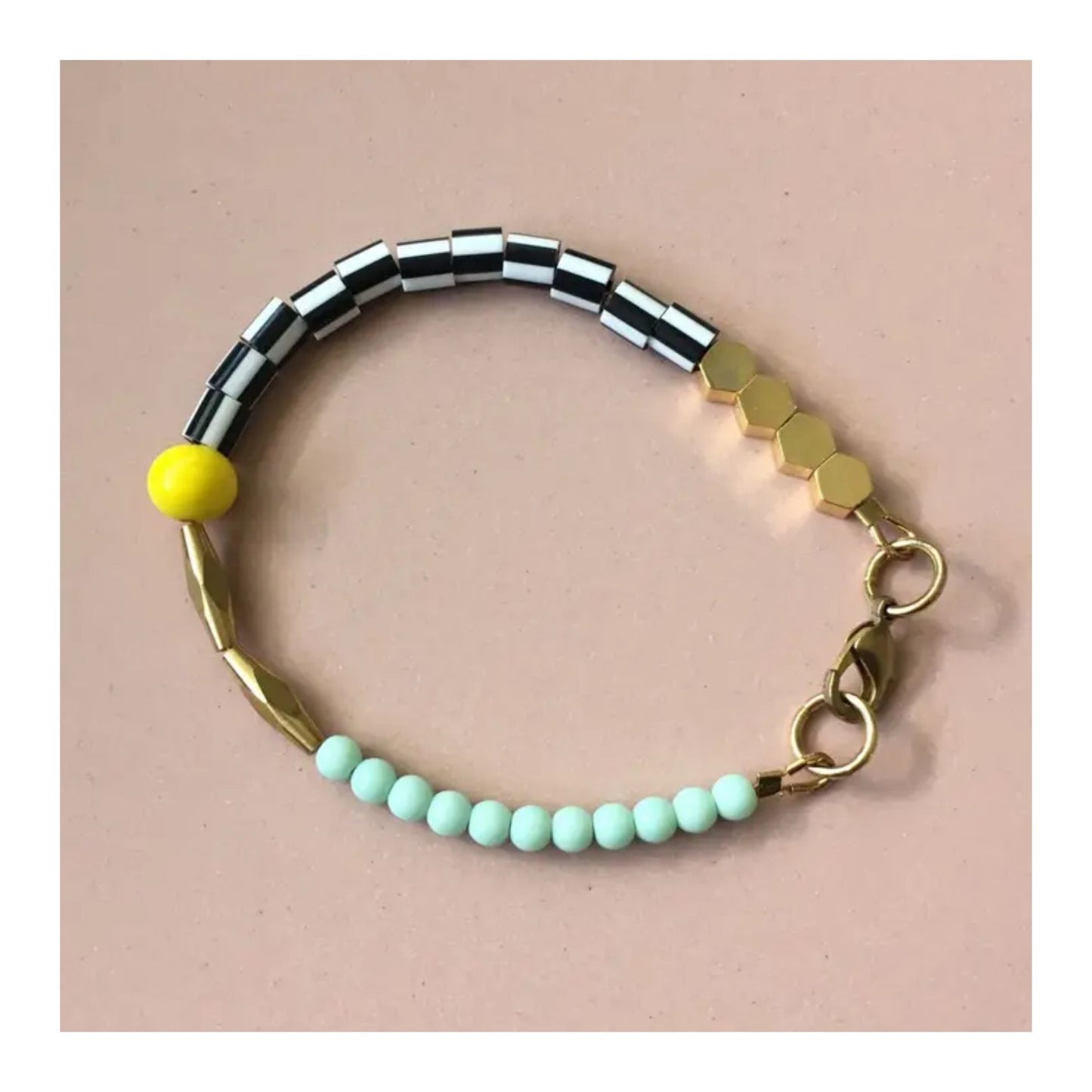 Hexagon Bracelet - Mint Green
