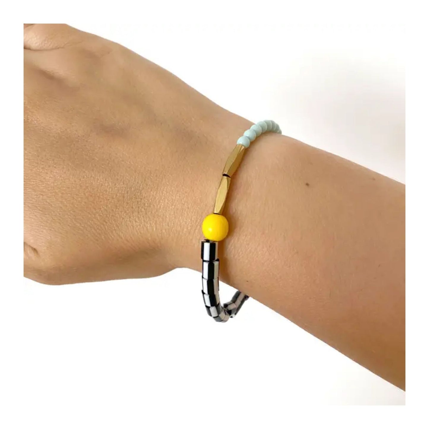 Hexagon Bracelet - Mint Green