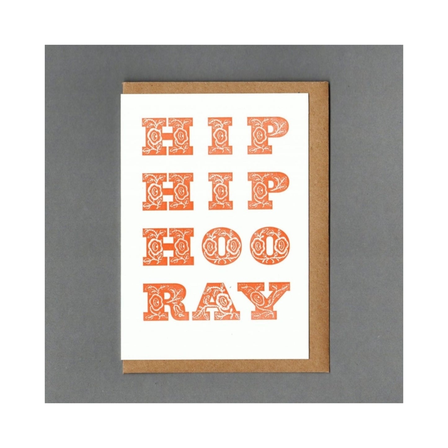 Hip Hip Hooray Letterpress Card