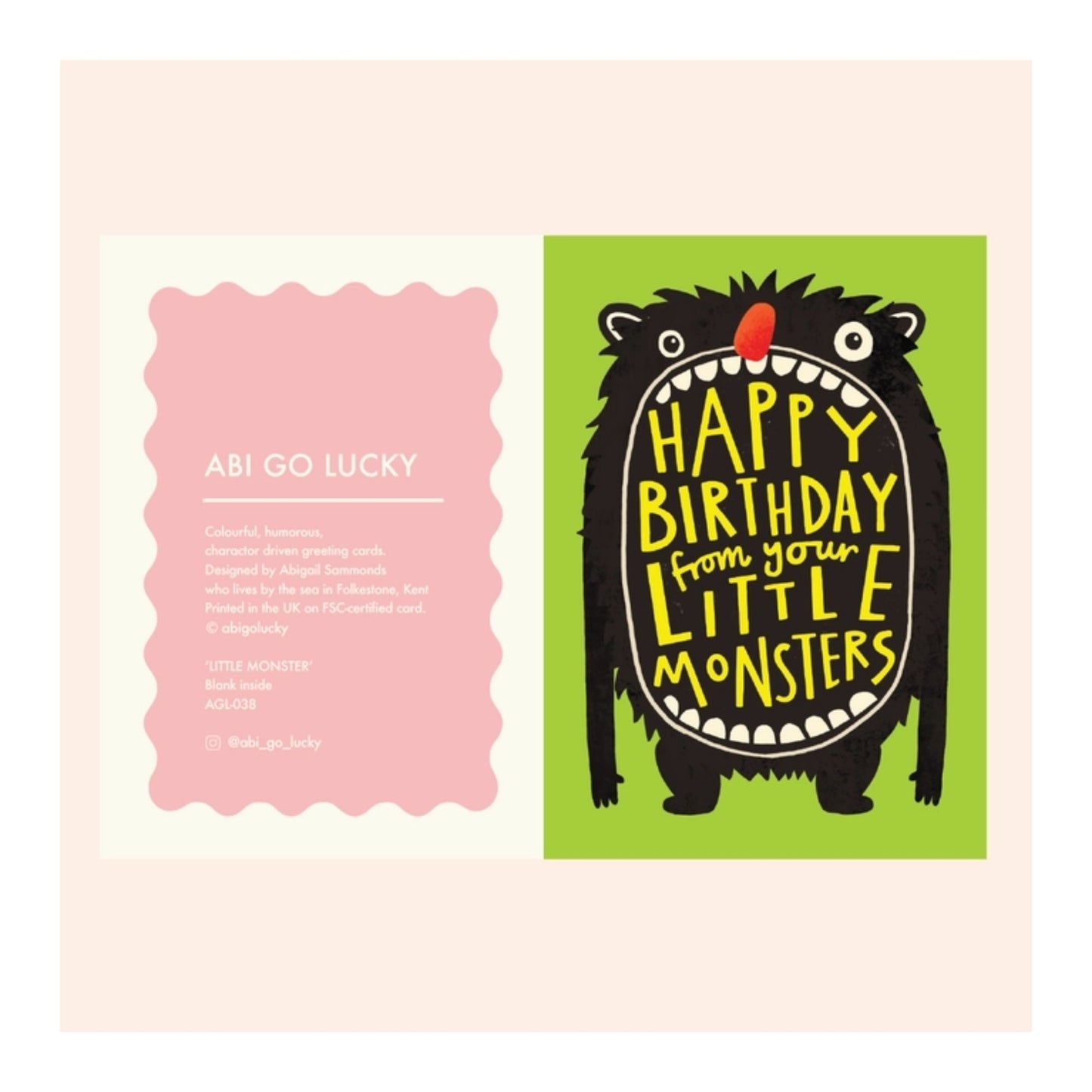 Happy Birthday From Your Little Monsters Card