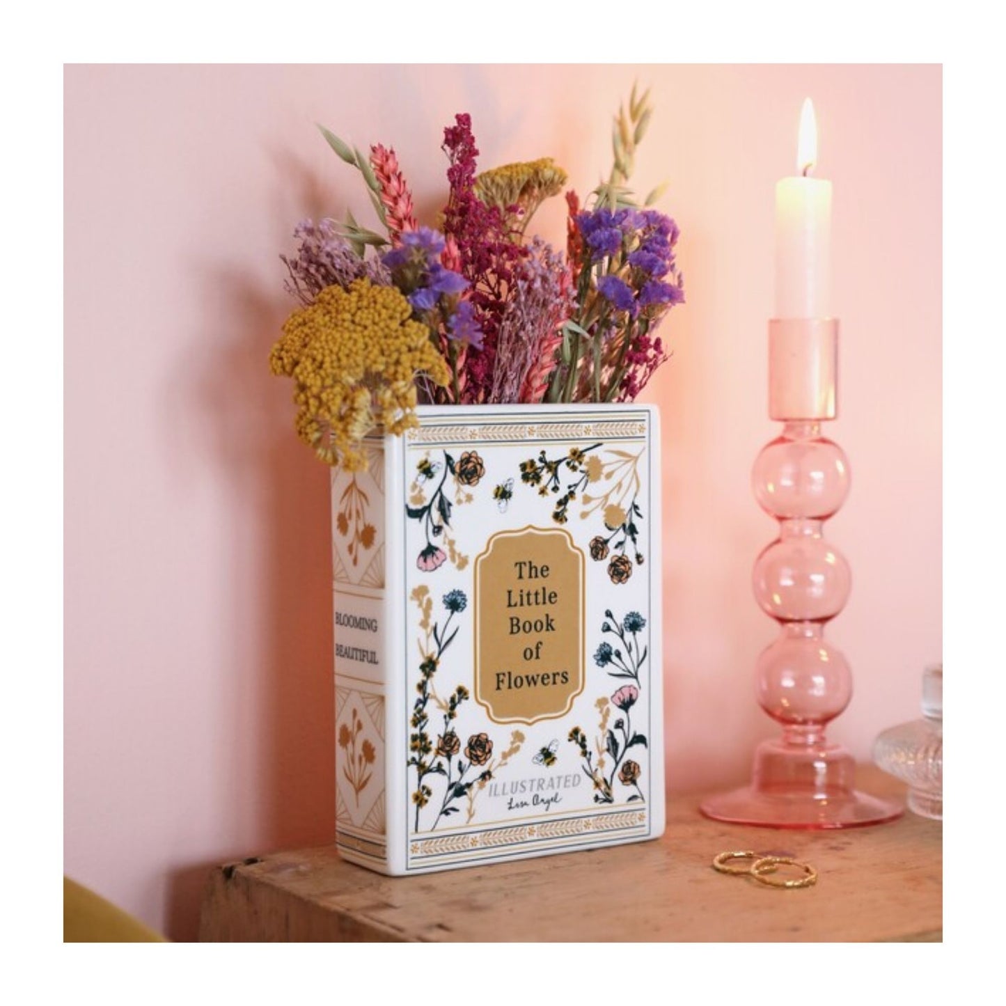 Book of Flowers Book Vase