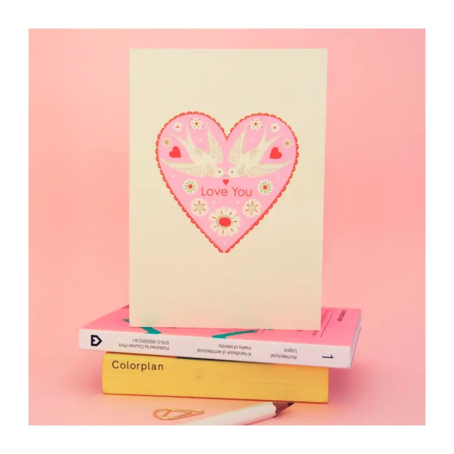 Love Birds Love You Valentine's Card