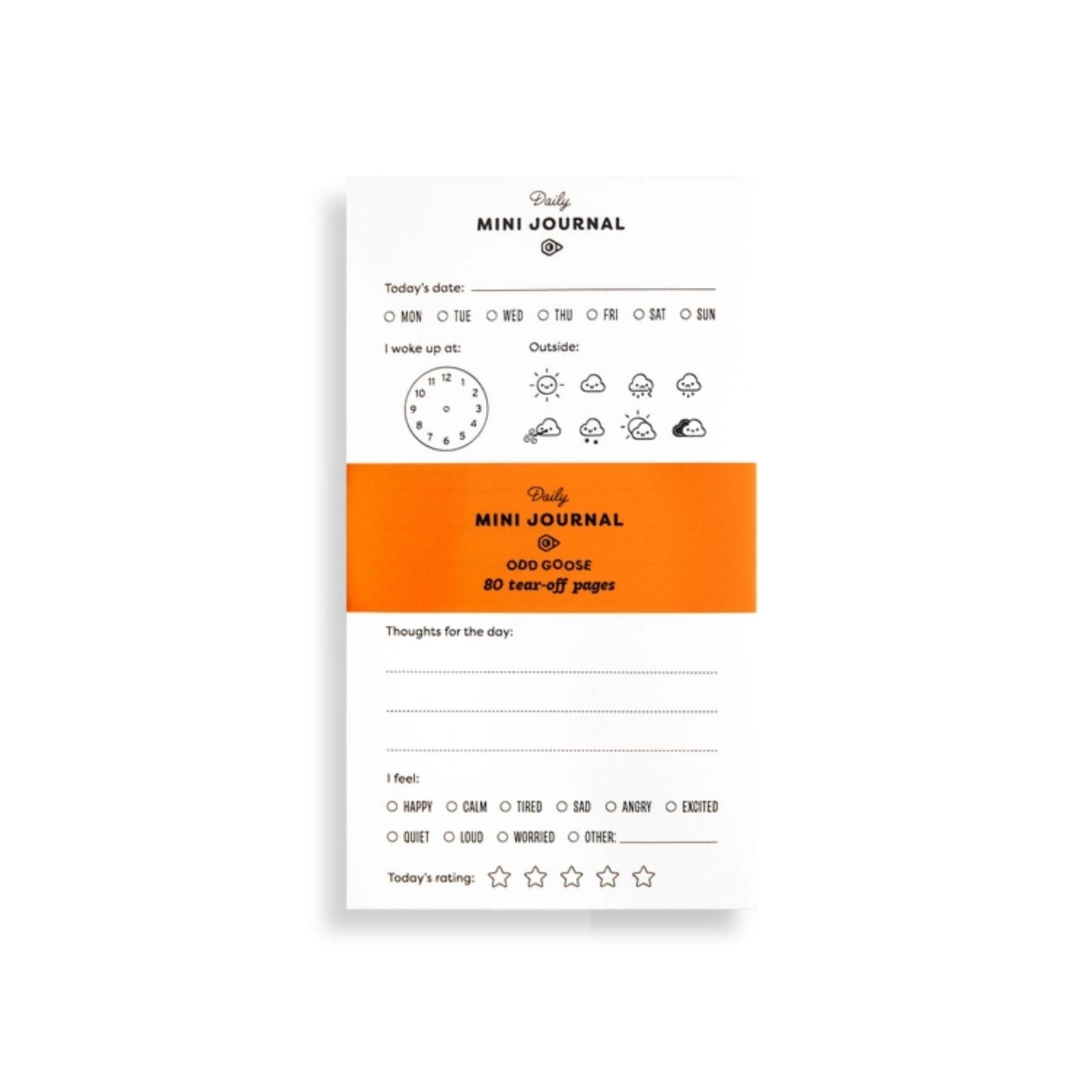 Daily Mini Journal Notepad