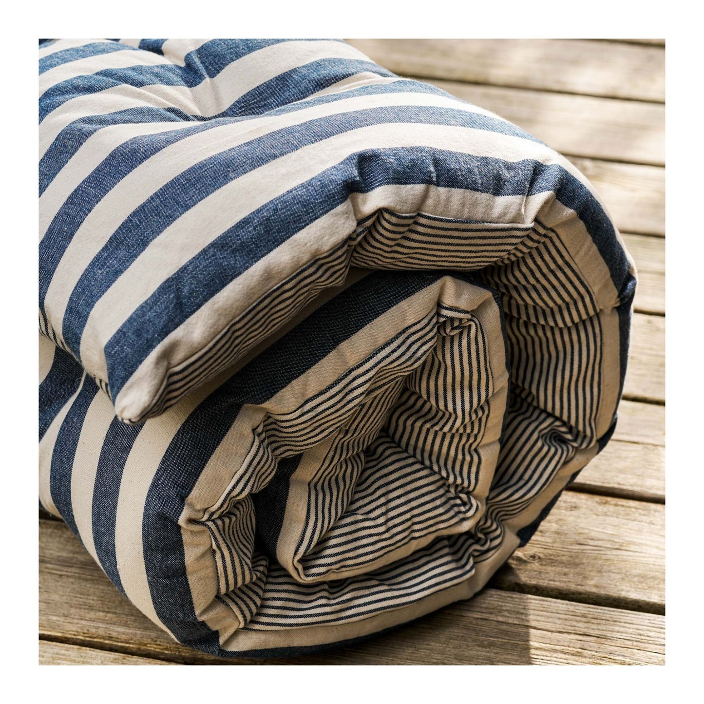 Ink Blue Stripe Roll Out Bed