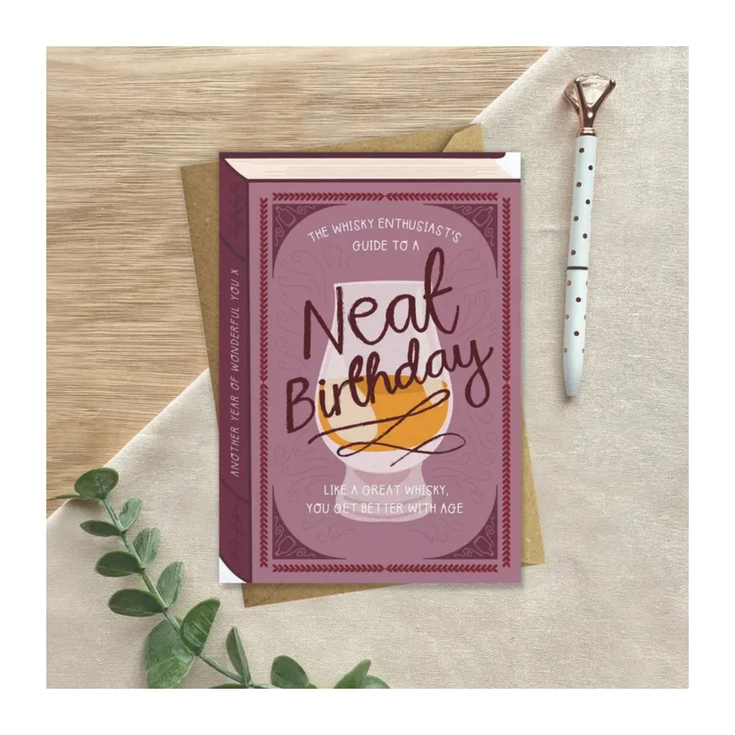 Neat Birthday Whisky Card