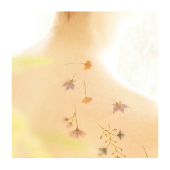 Pastel Flowers Temporary Tattoos