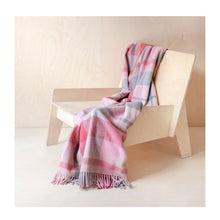  Pink Patchwork Check Recycled Wool Knee Blanket
