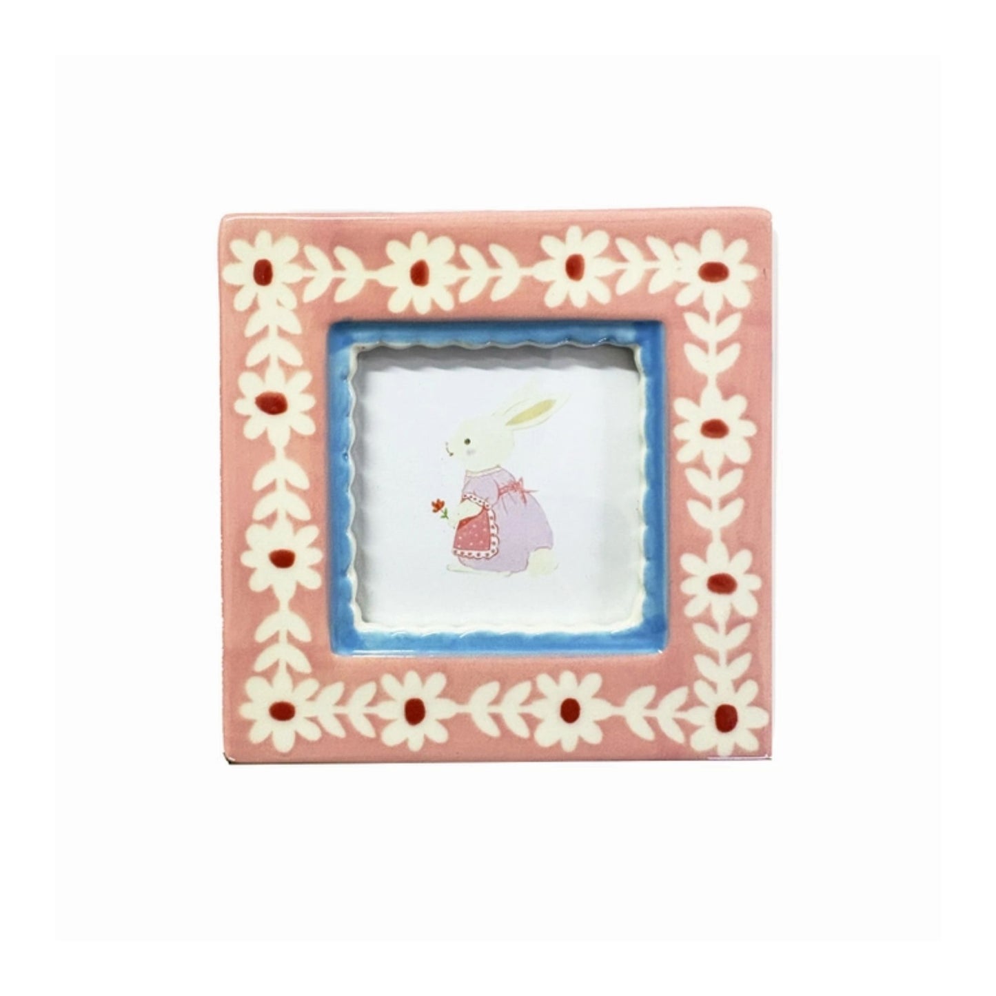 Ceramic Pink Floral Frame