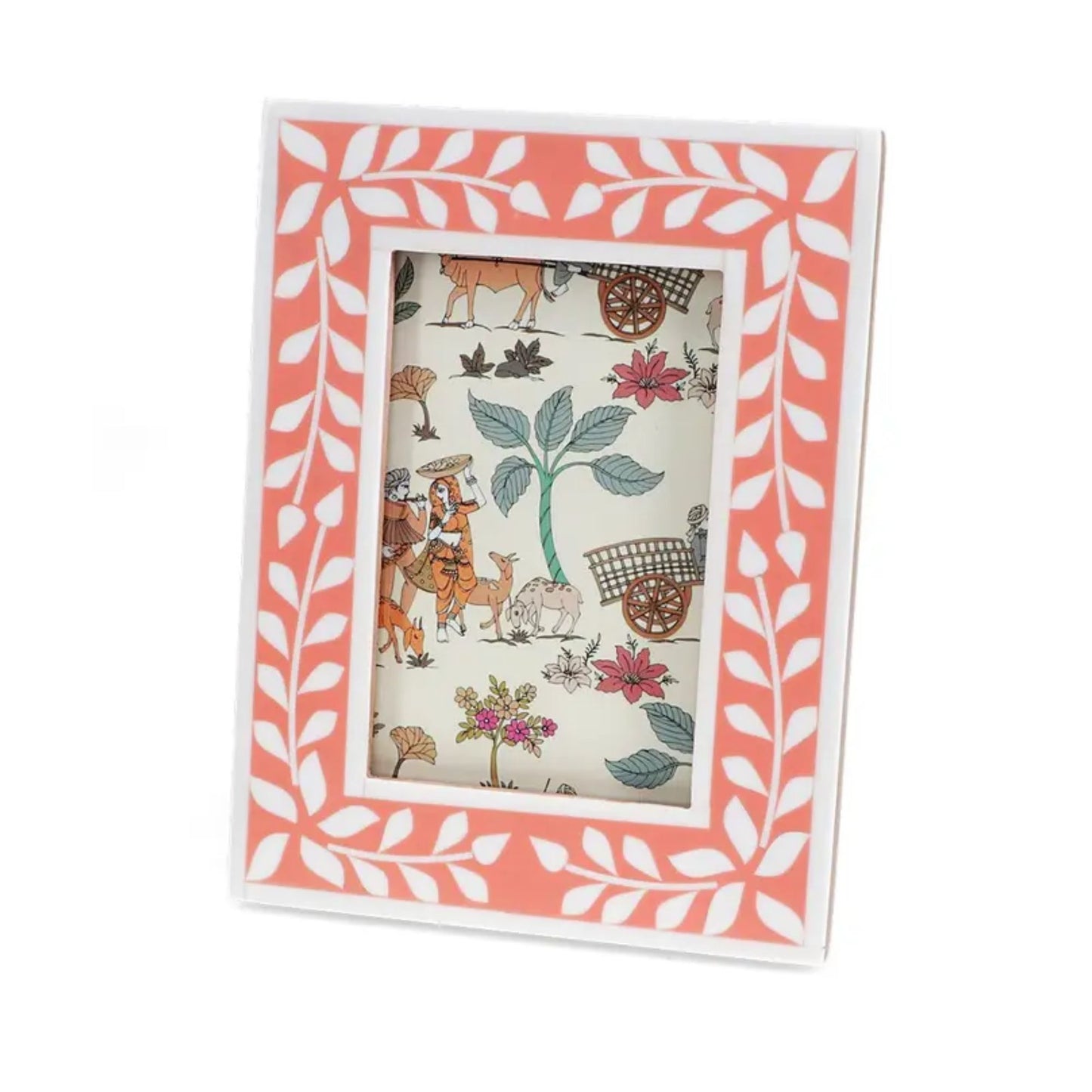 Pink Leaf Picture Frame