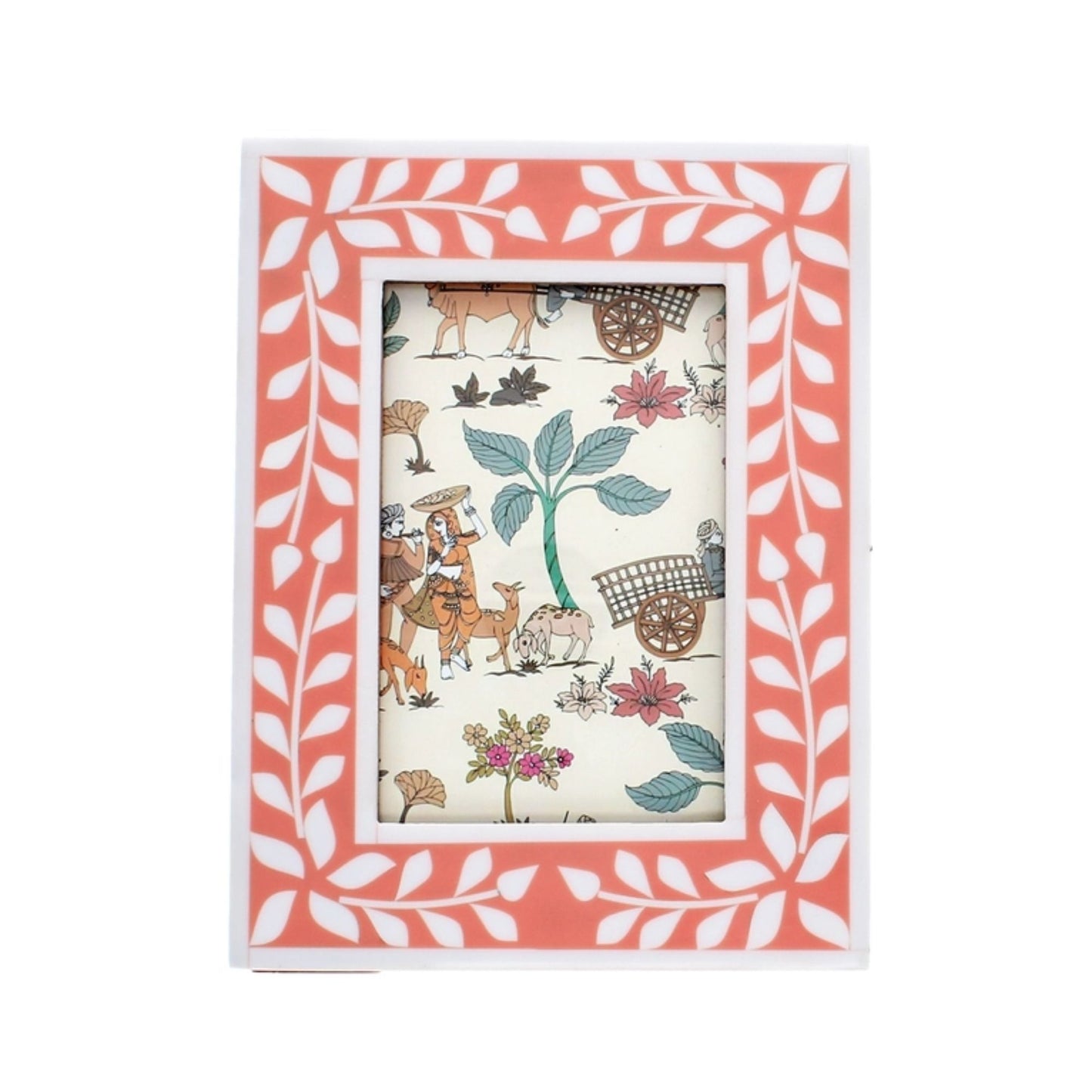 Pink Leaf Picture Frame