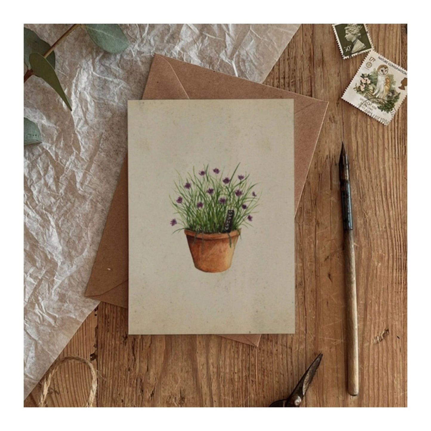 Potted Chives Card