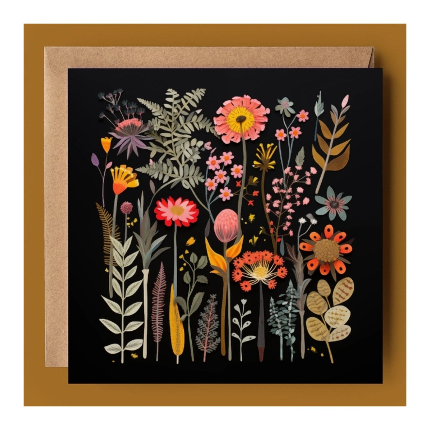 Pressed Flowers Card