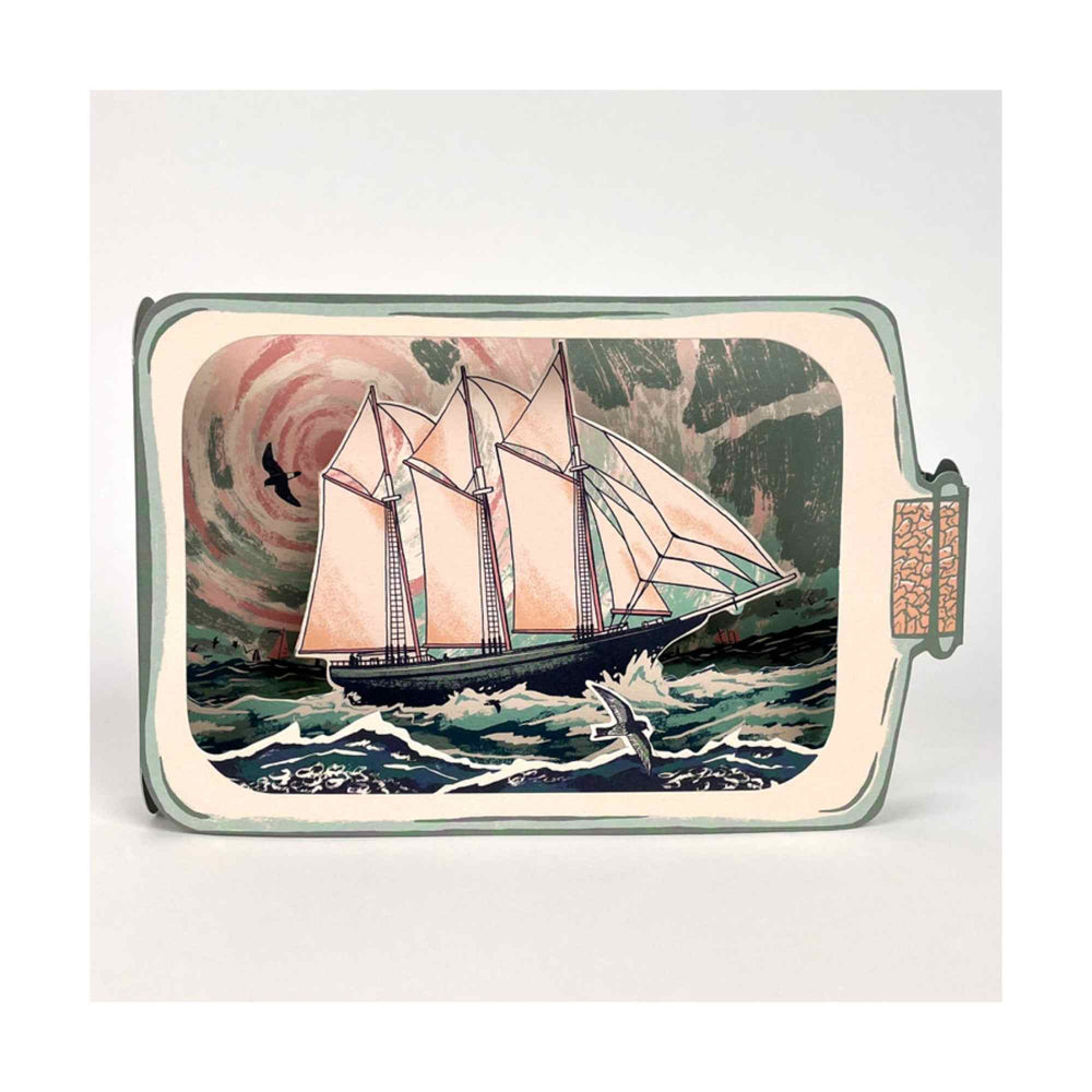 Schooner in a Bottle Card