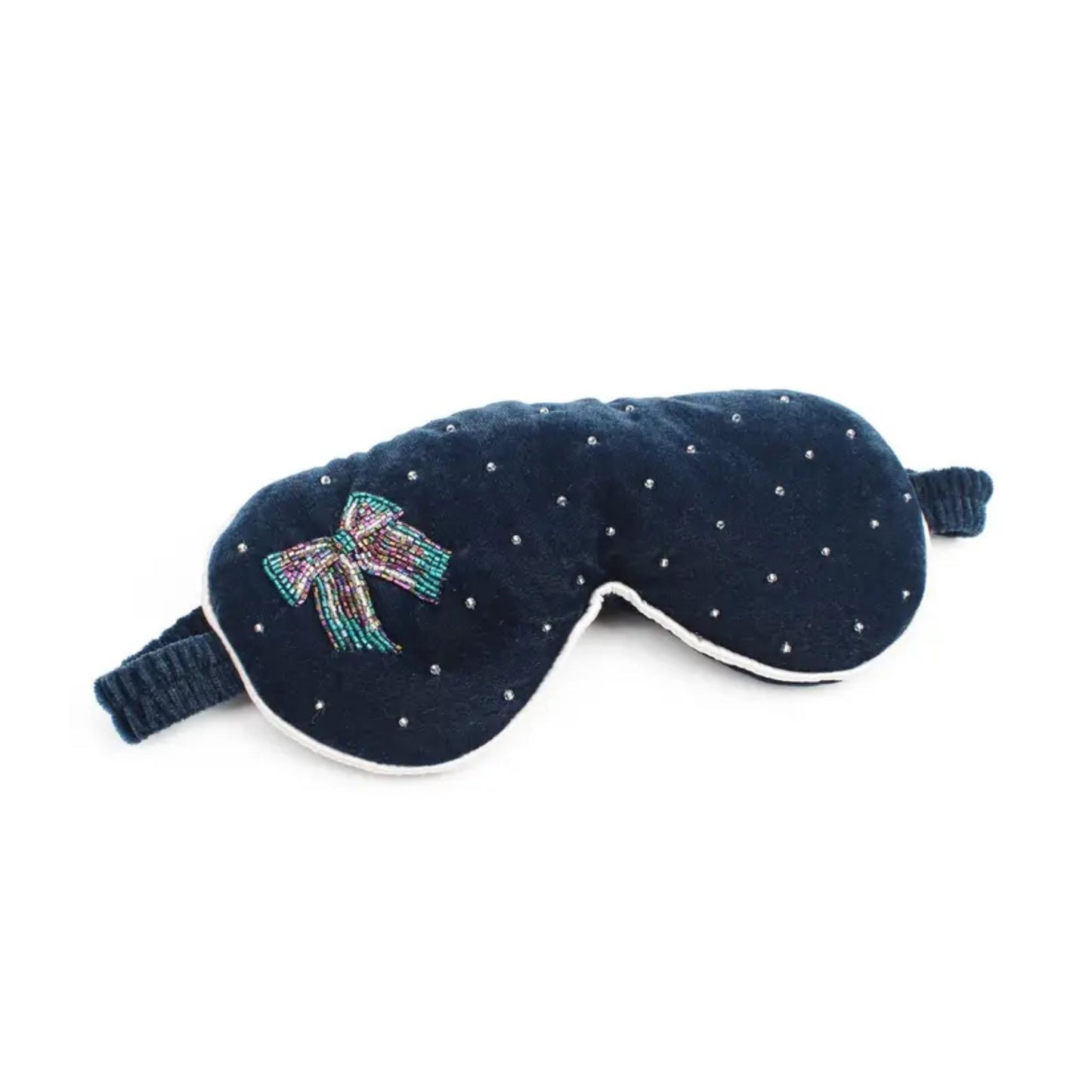 Silver Blue Bow Eye Mask