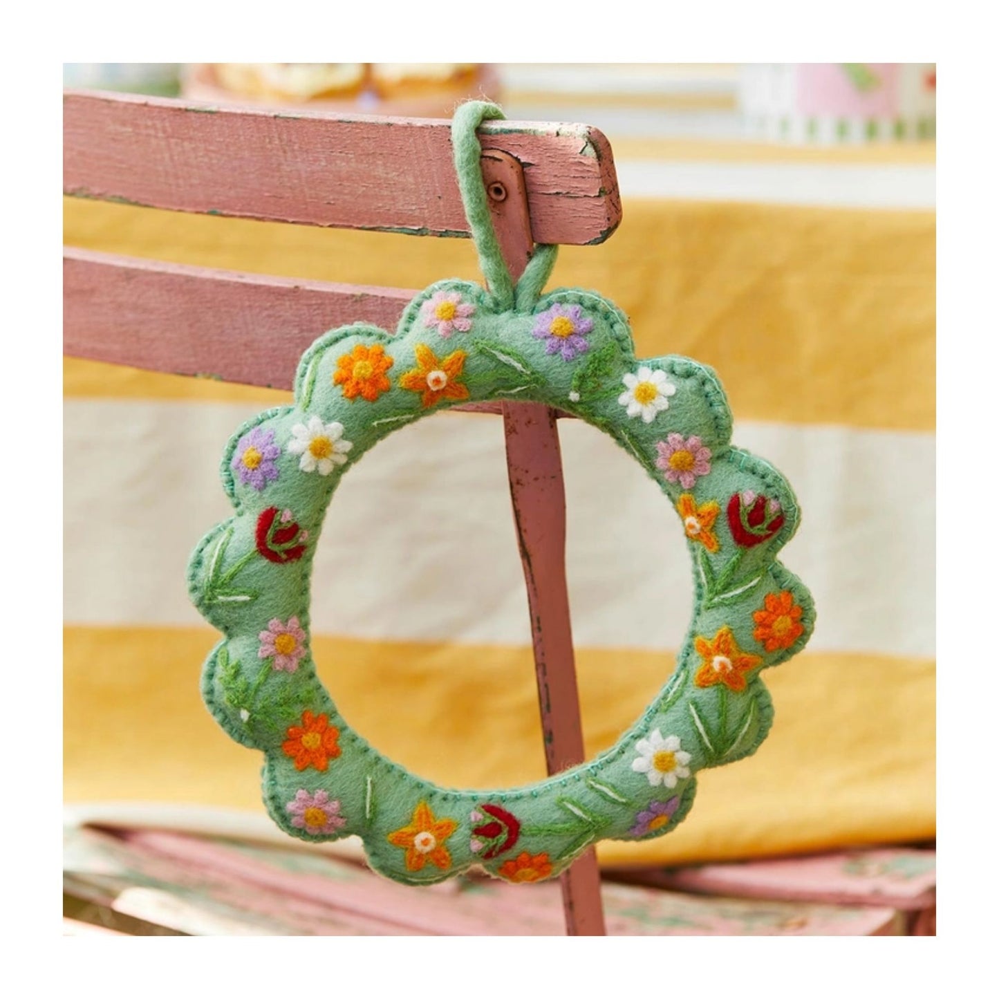 Floral Felt Wreath
