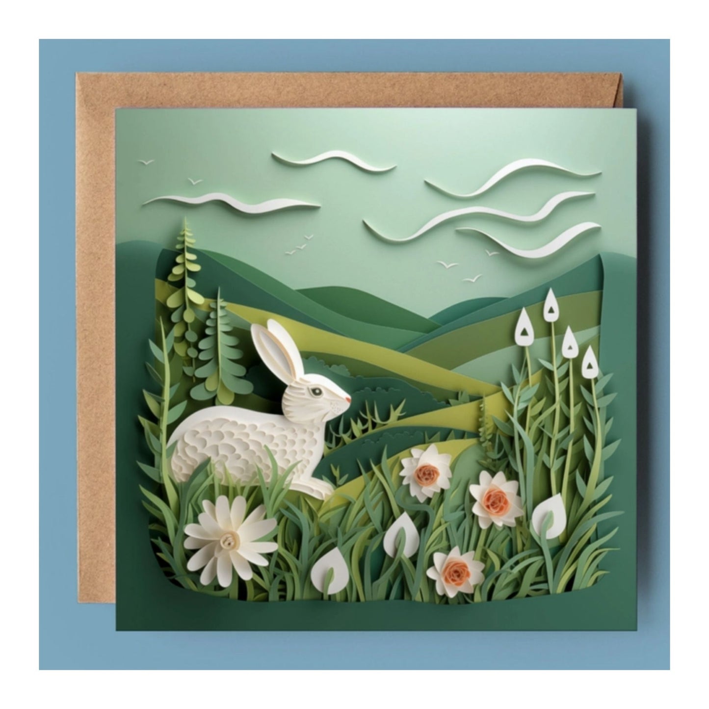 Countryside Spring Rabbit Card