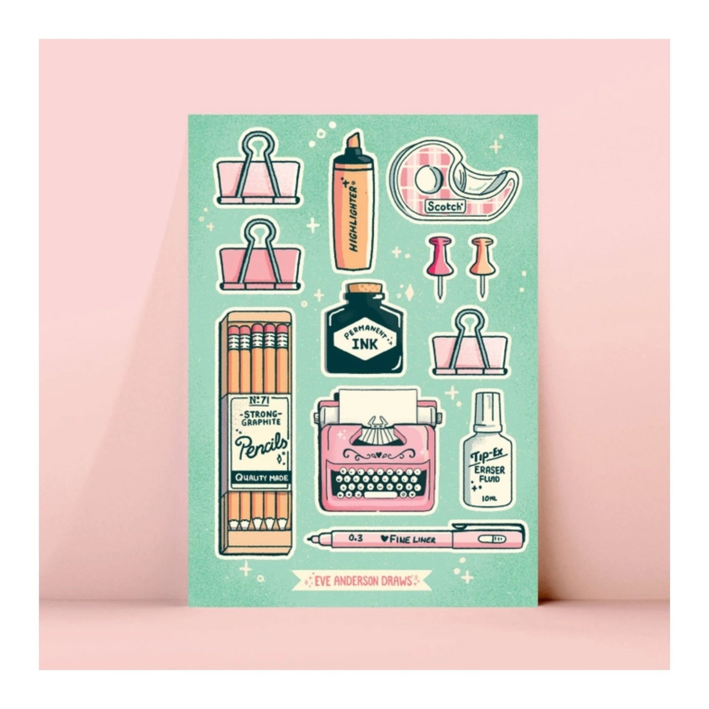 Stationery Sticker Sheet