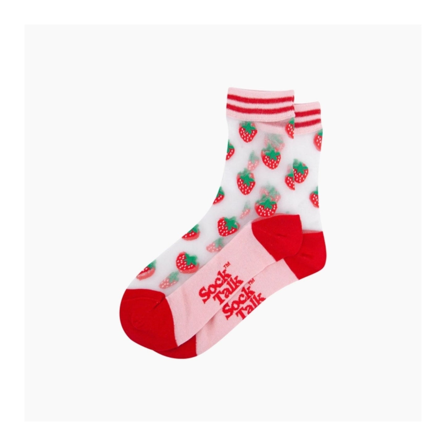 Strawberry Sheer Socks