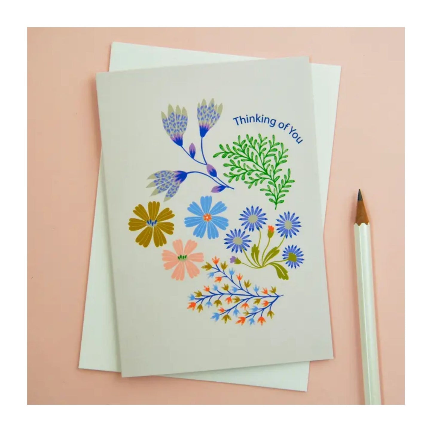 Illustrated Thinking Of You Floral Card