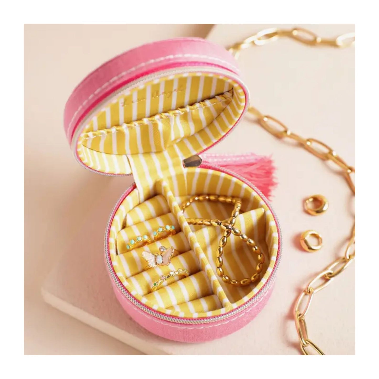 Embroidered Strawberry Jewellery Case