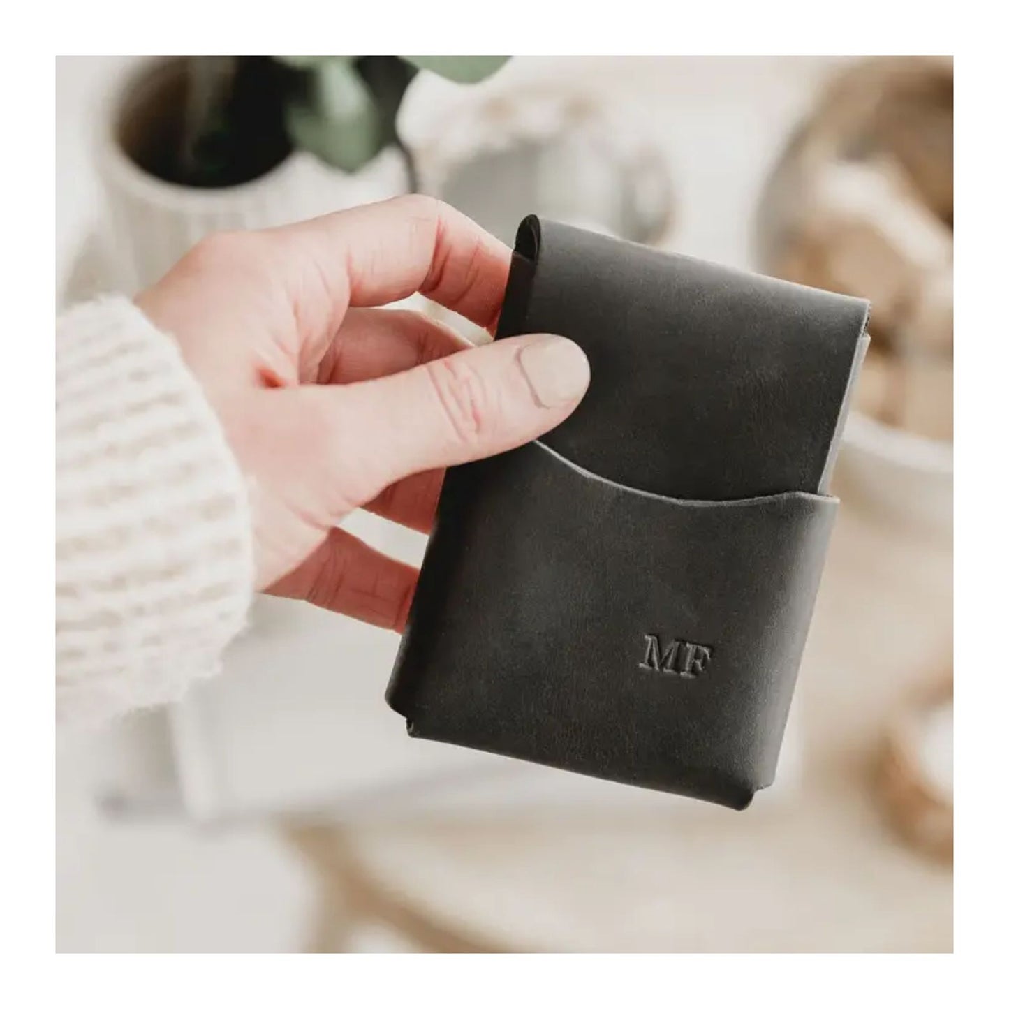 Leather Interlocked Wallet