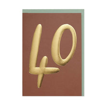  Luxury golden age 40 Birthday card