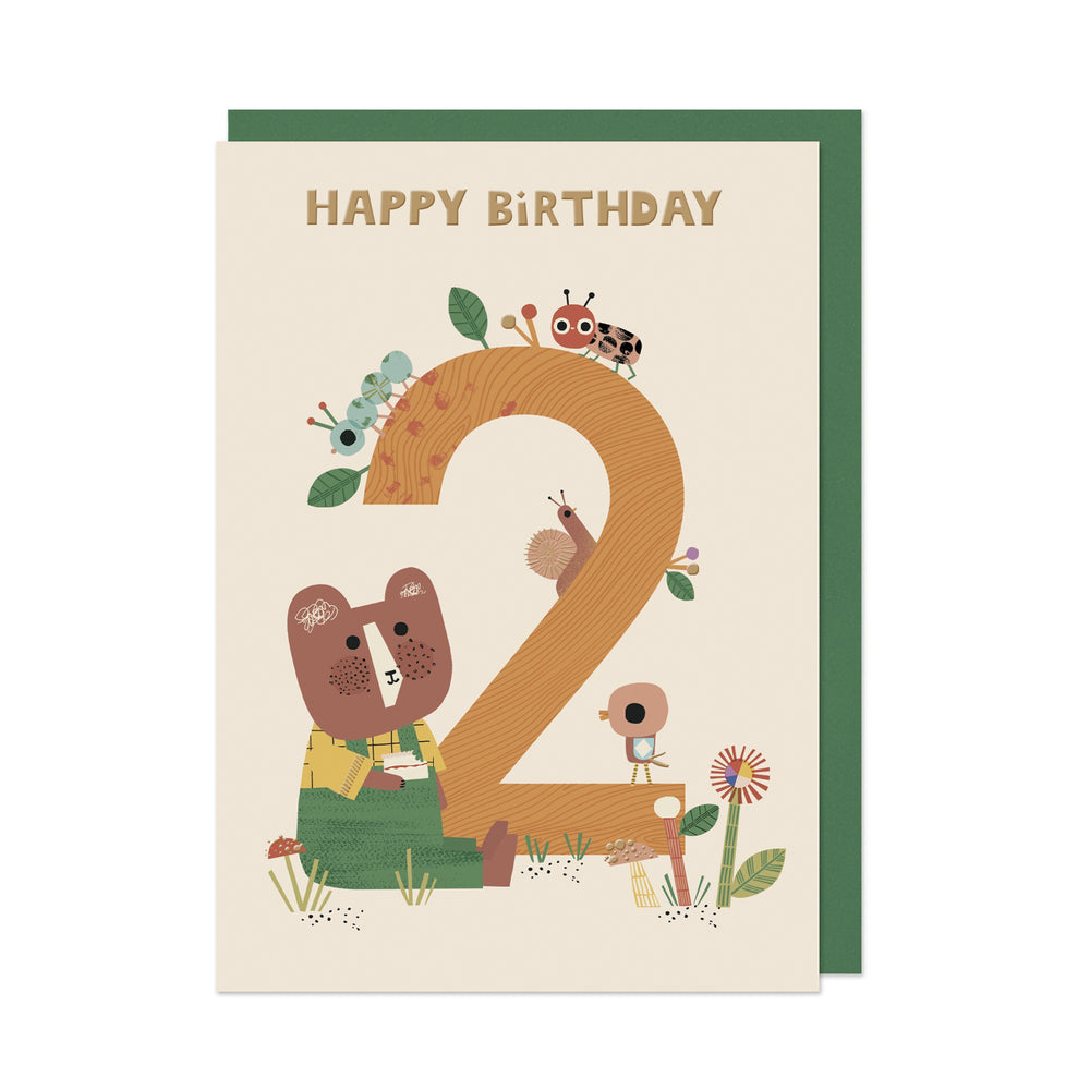 Age Two Bear Card