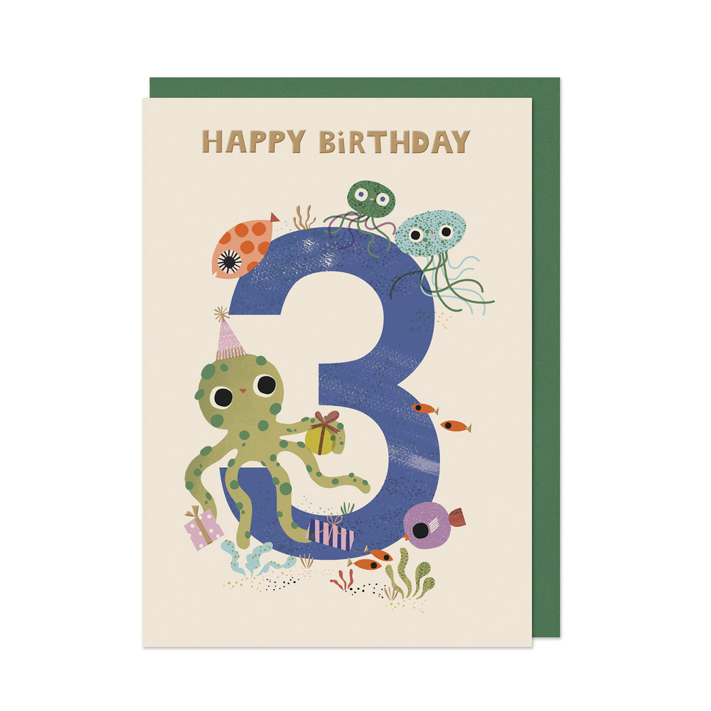 Age Three Under the Sea Card