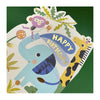 'Happy Birthday - Have a roaring day' Children's fold out birthday card