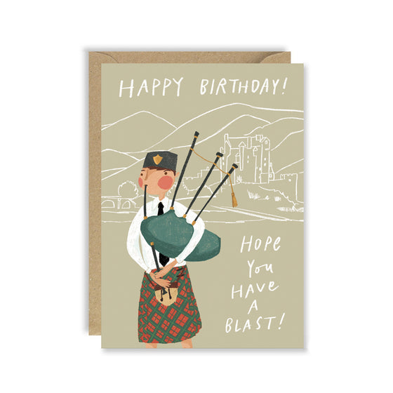 Bagpipe Birthday Card