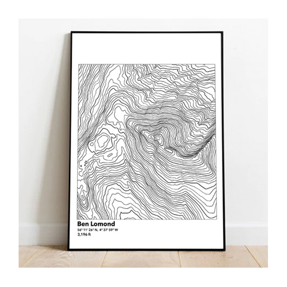 Ben Lomond Topography Print