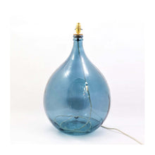  Petrol Blue Large Garrafa Recycled Glass Table Lamp