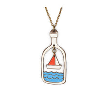  Boat in a Bottle Necklace