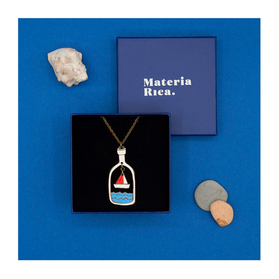 Boat in a Bottle Necklace