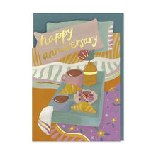  Breakfast in bed 'Happy Anniversary' card