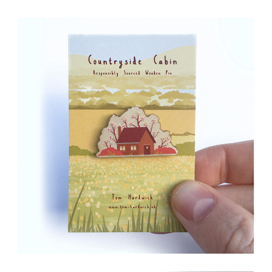 Countryside Cabin Wooden Pin