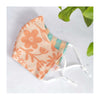 Organic Cotton Reversible Face Covering - 'Coral Doodle Flower'