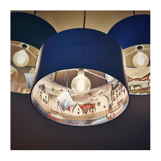 A handmade lampshade by illustrator Tori Gray / Harbour Lane Studio