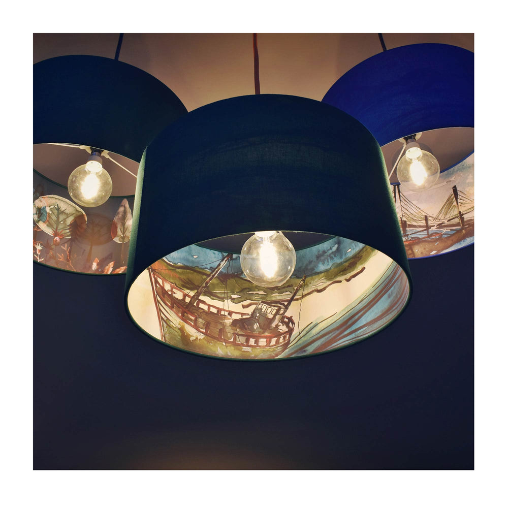 
                  
                    A handmade lampshade by illustrator Tori Gray / Harbour Lane Studio
                  
                