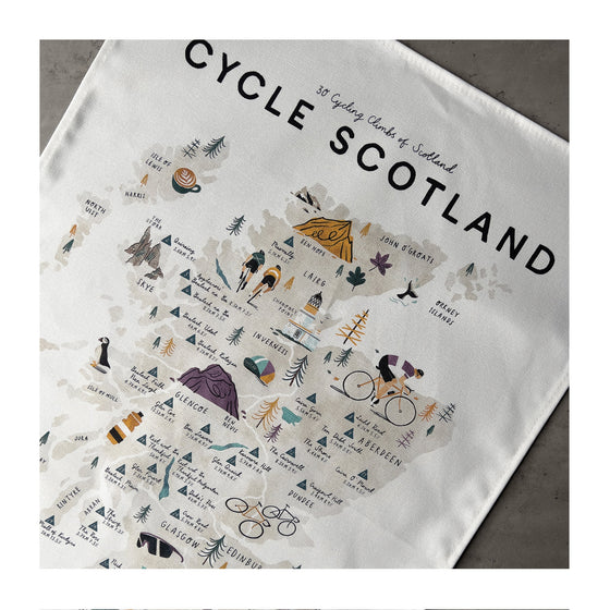 Cycle Scotland Tea Towel