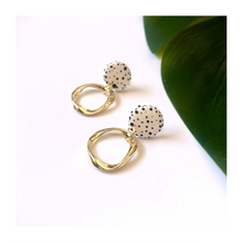  Dalmatian Clay Irregular Mini Hoops