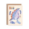 Dinosaur Split Pin Puppet A5 Greeting Card