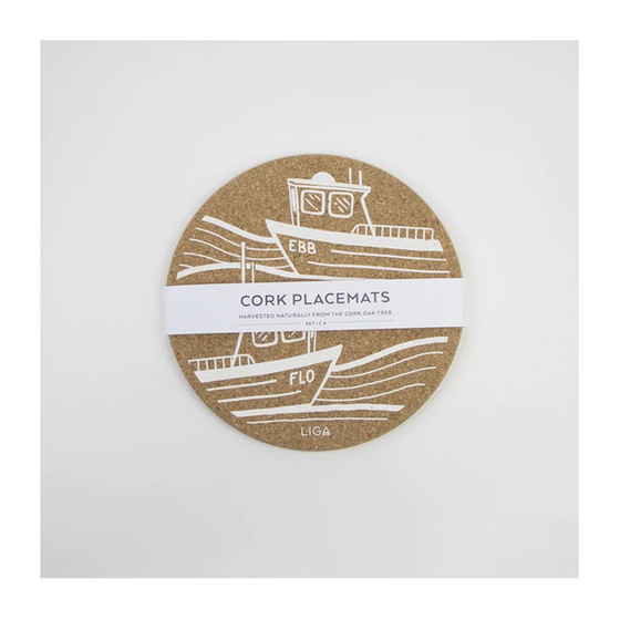 Ebb & Flo Cork Placemat Set