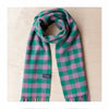 Emerald Gingham Lambswool Oversize Scarf