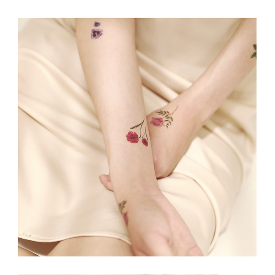 Flowers & Berries Temporary Tattoos