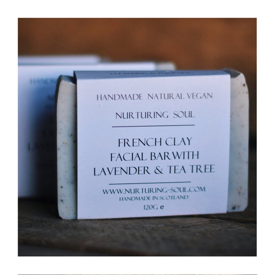 French Clay Facial Bar with Lavender & Tea Tree