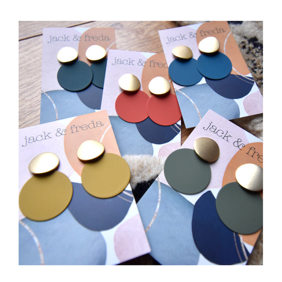 Matte Gold Disc Earrings