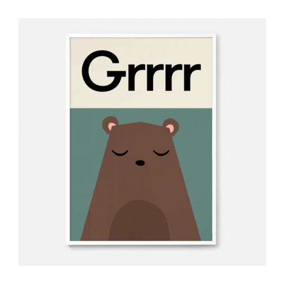 Grrrr Bear Print
