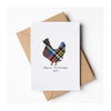 Happy Birthday Hen Tartan Handmade Card