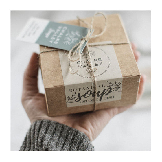 Botanical Soap Bar & Limestone Soap Tray - Lavender Earl Grey